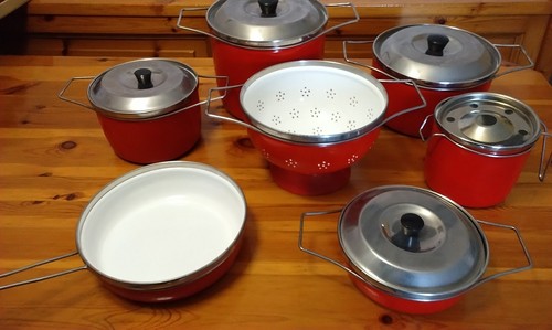 Set pentole smaltate vintage - set,