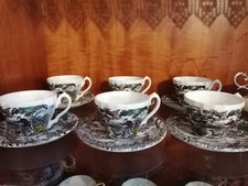 ☕ SET DA COLLEZIONE – TAZZINE DA CAFFÈ MYOTT 1982 – PORCELLANA INGLESE