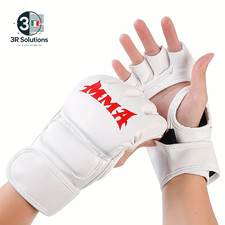 1 Paio Di Guanti Da Boxe in PU Guanti Mma Mezze Dita Sacchi Di Sabbia Taekwondo