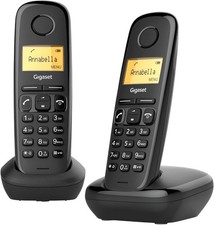 Coppia Telefoni Cordless Gigaset A170 DUO Display 1,5'' Eco DECT Rubrica 50 Nero