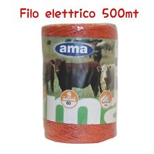 FILO ELETTRICO 500MT PER RECINZIONI ROSSO RECINTI ELETTRICI CAVALLI BESTIAME
