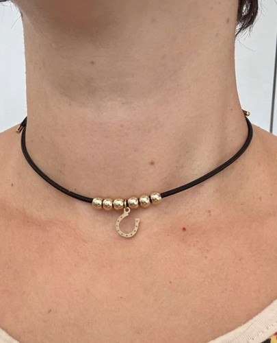 Collana magnetica nera con - nera,