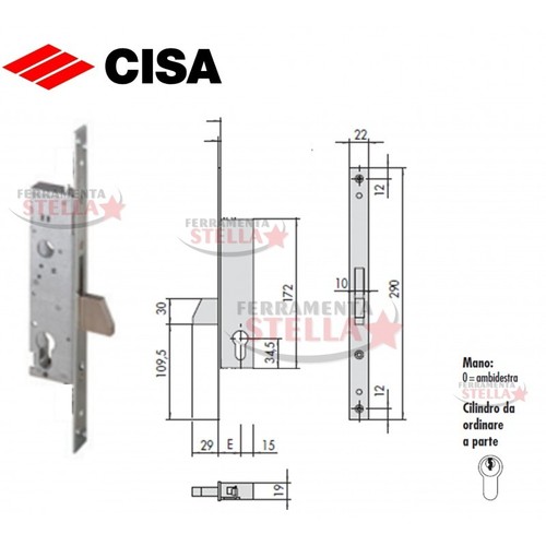 Serratura cisa 46310 - cisa, a