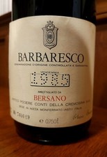 BARBARESCO 1985 Bersano Nizza Monf.  Vino Vintage Bottiglia numerata