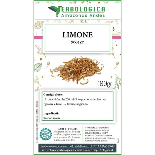 Limone scorze taglio tisana