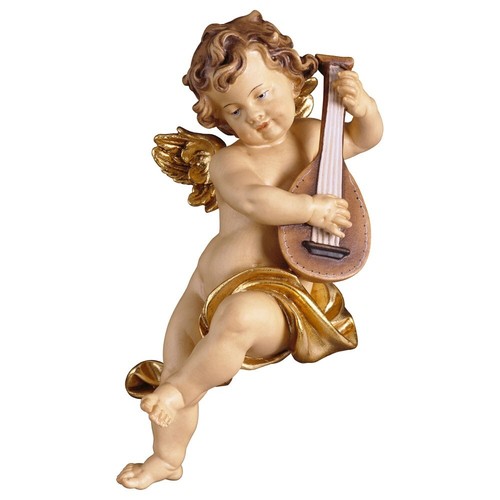 Statua putto angelo con - con, liuto