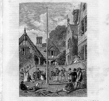 Stampa antica TIRO AL PICCIONE