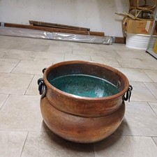 Set di oggetti in rame, vassoio, portavasi, pentole, anfora, piatto 