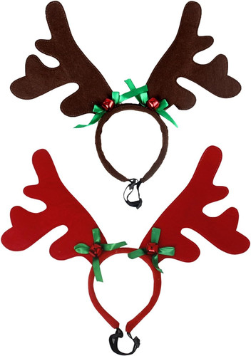 Cerchietto natalizio con corna - cerchietto,