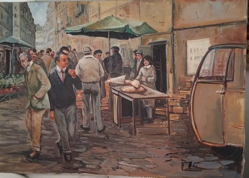 Paesaggio napoletano pescheria - paesaggio,