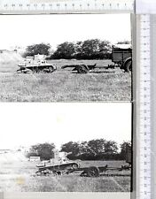 LIC7) WW2 CARRO ARMATO ITALIANO CON RIMORCHIO E CAMION PER TRASPORTO 2 FOTO