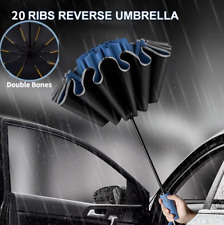 Ombrello Pieghevole Inverso Automatico Protezione UV Antivento Riflettente