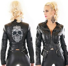 Giacca donna biker glitter