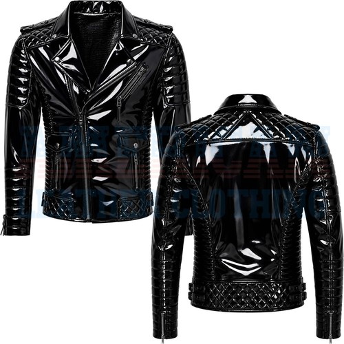 Giacca moto uomo nera wet - wet, look
