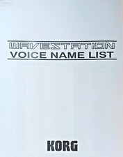 Korg WAVESTATION Lista Nome