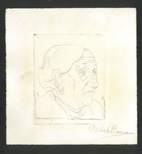 UMBERTO BOCCIONI - ACQUAFORTE SU CARTA ORIGINALE DEGLI ANNI 10 - omaggio