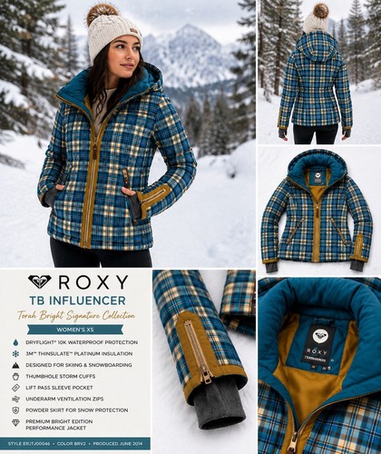 Giacca quadri roxy torah - a,