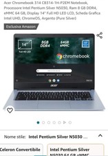 Acer Chromebook 314 14" FHD 8GB Ddr4 RAM 64GB SSD WINDOWS 10 Wifi 5