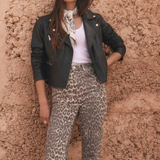 Giacca Pelle Donna Nera Motociclista Moto Pelle di Agnello Taglia XS S M L XL...