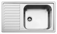 LAVELLO SMEG LG861S 86cm 1 VASCA DESTRA ACCIAIO INOX SPAZZOLATO BORDO 6 mm 