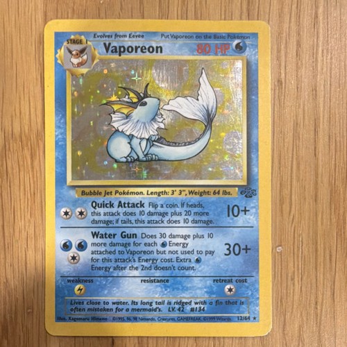 Pokémon vaporeon holo raro - pokémon,