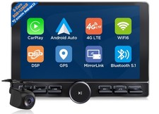 10.1" QLED 2DIN 8+128G Android 13 Autoradio GPS CarPlay Stereo Radio 4G LTE WiFi