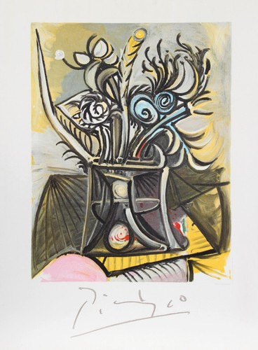 Pablo picasso litografia vase - pablo,