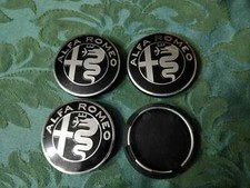 Wheel logos hub caps black