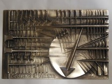 Grande placca del comune di Milano incisore Arnaldo Pomodoro 115x75mm