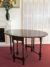 Antico tavolo a bandelle in rovere, Inglese, del XIX secolo