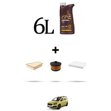 HOFFCAR Kit tagliando 3 FILTRI e 6L OLIO per Mercedes Classe T (W420) 180 96kw D