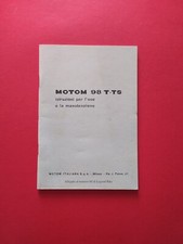 MOTOM 98 T-TS MANUALE