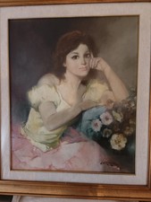 quadro olio su tela ritratto