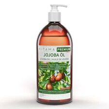 Olio di Jojoba Spremuto a Freddo Nativo 1000ml 1L (Litro) per Cura Pelle Massaggio Cura Capelli