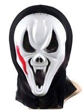 Maschera Scream con taglio Per Costume Carnevale Mostro Assassino L.3776