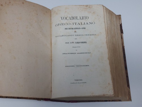 Antico vocabolario greco - antico,