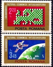 Romania 1974 Veicolo Spaziale Satellitare Mappa Terra/Europa 2v Set MNH
