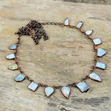 Collana Larimar in rame grezzo