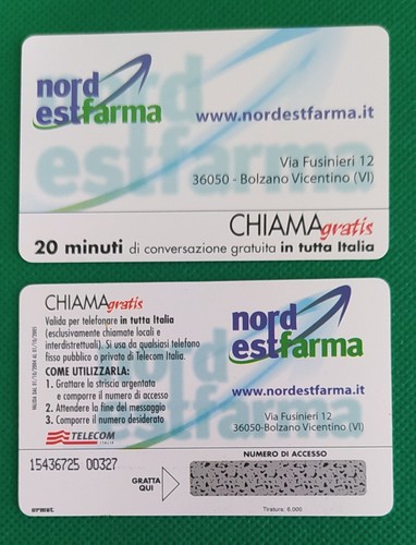 Scheda telefonica nuova tipo