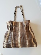 Borsa a spalla Bulgari in pitone  bianco- Serpenti  - Pelle di Pitone (PITONE284