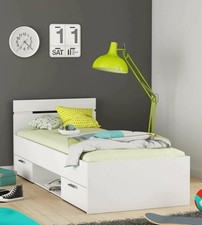 - Letto Singolo Buech, Sommier per Camera Da Letto, Giroletto per Stanza, Strutt