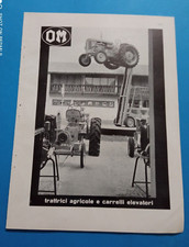 PUBBLICITA'  1957 TRATTRICE OM GP SIRACUSA MOTO GILERA MI-VAL PISTONE BORGO