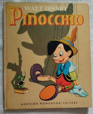 PINOCCHIO FILM DISNEY LIBRO CARTONATO MONDADORI PRIMA EDIZIONE 1957