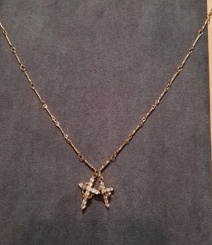 Collana doppia croce - , oro