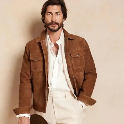 Giacca camionista pelle uomo
