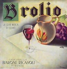 1932 * Pubblicità Originale "Chianti Brolio Barone Ricasoli, Brocca - MINGOZZI"
