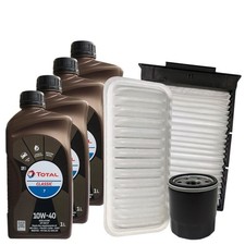 Kit Tagliando Citroen C1 Peugeot 107 Toyota Aygo 1.0 Benzina 3 Filtri 4 Olio 10W