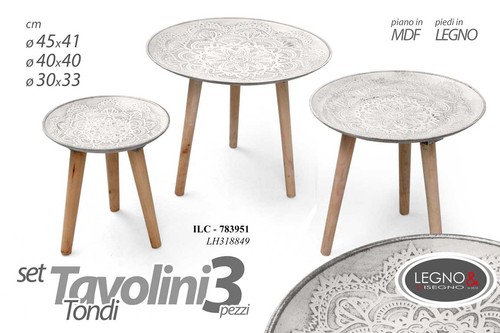 Set tavolini tavolo piedi - set,
