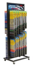 Carrello espositore con ruote