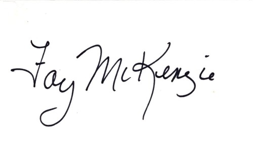 Autografo firmato fay - firmato, mckenzie